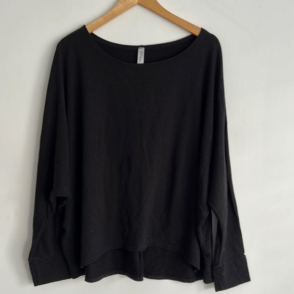 THE Gilmour Modal Blouson T Shirt Boatneck Drop Shoulder Black - Picture 2 of 7